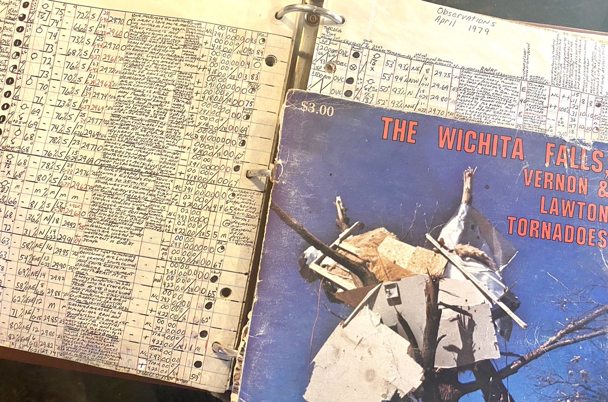 MikeMorganKFOR's tweet image. Oklahomies! 43 years ago right now, 6pm April 10, 1979 “Terrible Tuesday” Red River Outbreak, penned in real-time during the outbreak, I was there. Radar/Warnings are most interesting part. @Jeff_Piotrowski @ReedTimmerAccu #GizmoThoughts #okwx #txwx #tornado #Oklahoma #STEM
