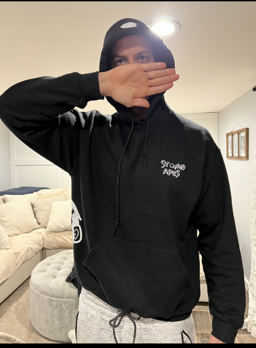 DSwan43's tweet photo. @stonedapefam #sacdesign hereโs a hoodie my wife made up for me once I joined the fam ๐จ๐จ๐ค๐ป https://t.co/m0Xswq7DfZ