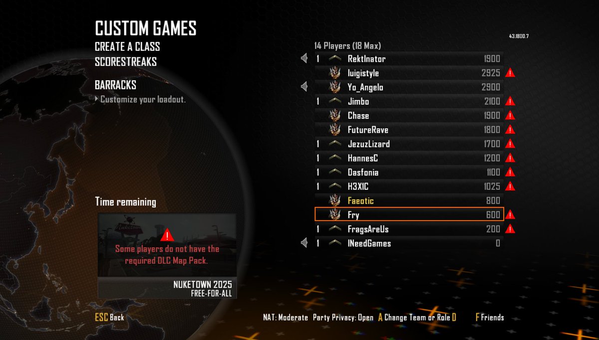 Update r3042 has been released! Lobby's are now supported for private match's in BO2 and game now uses the original game networking code so more people should be able to host private matches.  You WILL need to unlock all again in the Public Match menu.  Full changelog tomorrow!