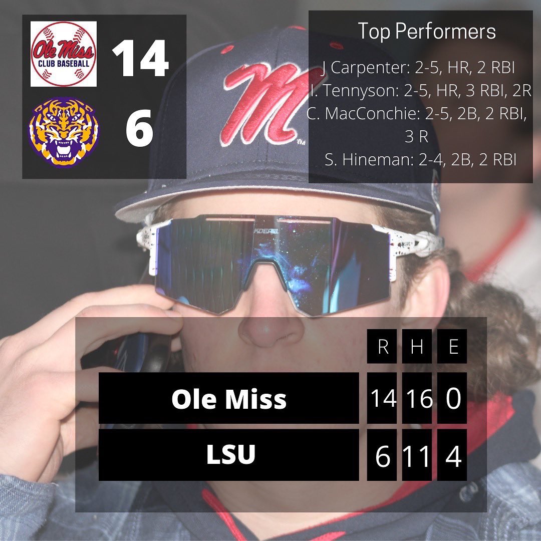 Rebs drop the series to LSU but come back and take Game 3 on the day! Off week coming up then on to Arkansas and Alabama to end the regular season 😎