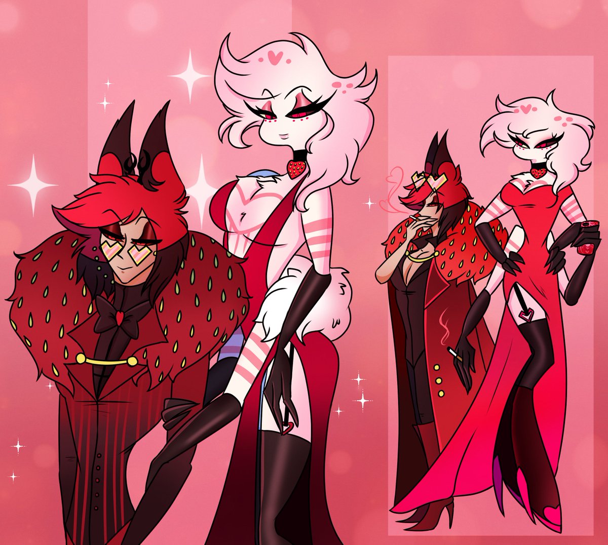 🍓PimpDust🕷️
#BerryVerse 
#radiodust #hazbinhotel #hazbinhotelalastor #hazbinhotelangeldust #strawberrypimp