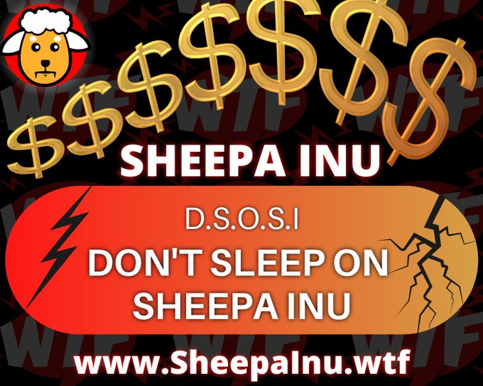 CryptoKuiil's tweet photo. #Sheepa is coming for 1 billion market cap
#sheepainu #SHEEPA will be massive.
Fair launch April 15th . This will be the bigest meme launch of 2022.
Forget $SHIB $DOGE come to #1000xgem #sheepa #Sheepainu
Love #sheep s like the way you liked #doge #shib
https://t.co/W3WNYxR1wi https://t.co/7JGCzu0a73