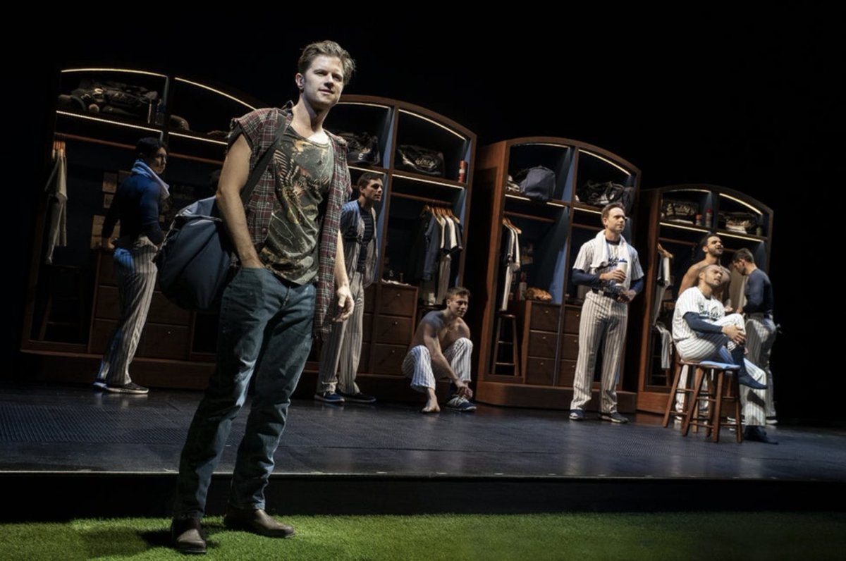 #TakeMeOut the Broadway revival which opened April 4 - is smart, really smart!  DO NOT miss this play! It explores homophobia, racism &amp; masculinity in sports. For every minute of the gripping 2 1/2 hrs., between the laughter, you could have heard a pin drop in the Hayes Theater.