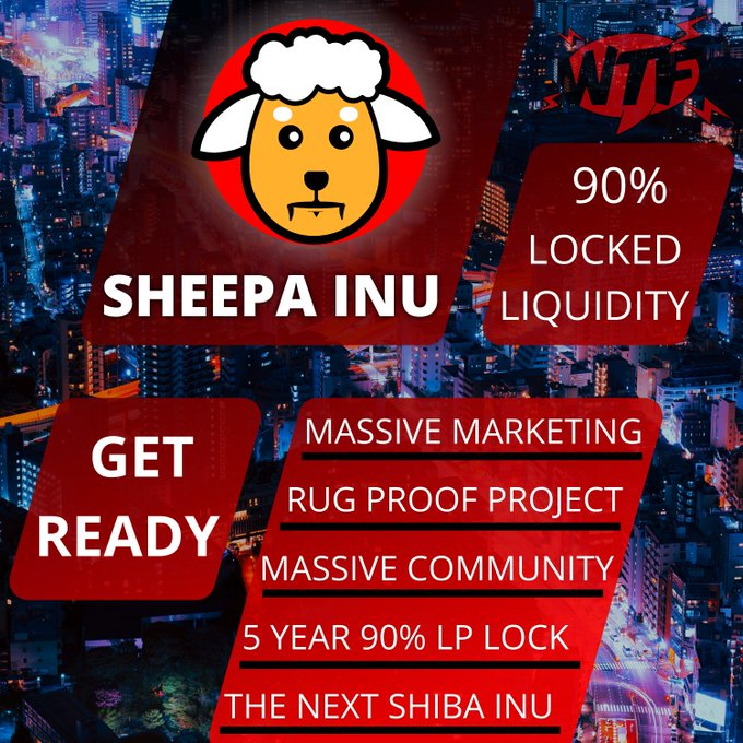 CryptoKuiil's tweet photo. #Sheepa is coming for 1 billion market cap
#sheepainu #SHEEPA will be massive.
Fair launch April 15th . This will be the bigest meme launch of 2022.
Forget $SHIB $DOGE come to #1000xgem #sheepa #Sheepainu
Love #sheep s like the way you liked #doge #shib
https://t.co/W3WNYxR1wi https://t.co/7JGCzu0a73