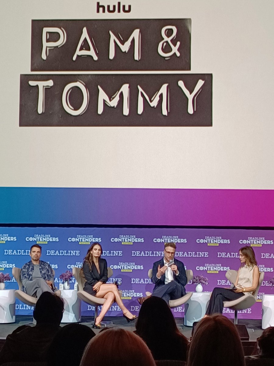 Sebastian Stan, Lily James and Seth Rogen for #PamandTommy #DeadlineContenders #thecontenders