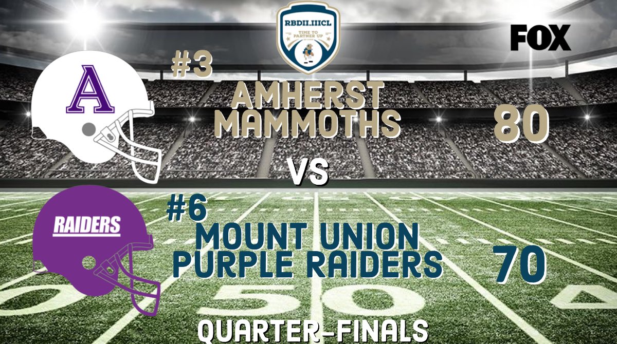 Mount Union take ms a swing at the back to back defending champs Amherst, but they come up short as the Mammoths keep their three peat dreams alive!