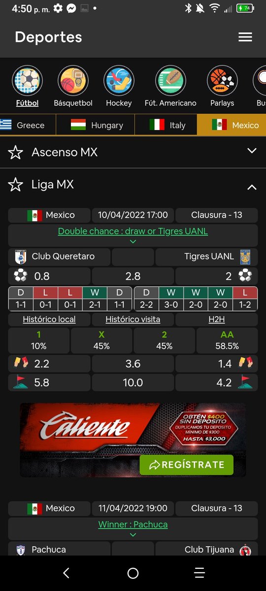 MAAHPICKS's tweet photo. No tengo muchas ganas de pensarle que meter porque ando en una carnita azada, así que me voy con lo que dice la Miklo App https://t.co/X6cYpoEDRy
