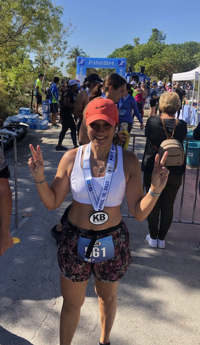 First half marathon of the year is done. More to come! Worry less, run more. <a href="/keybiscayne/">Key Biscayne</a> #kbhalfmarathon #worrylessrunmore