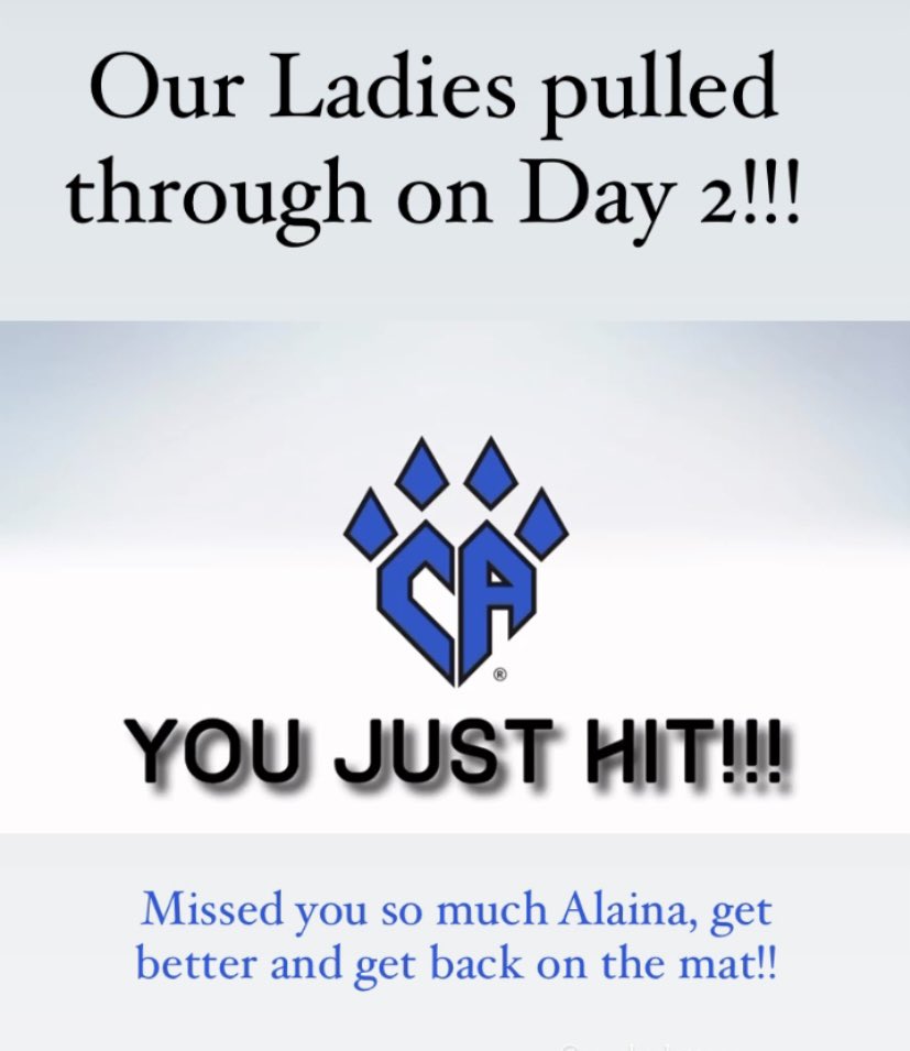 So proud of our girls. 💙🖤💙🖤 #domin8 #oneup