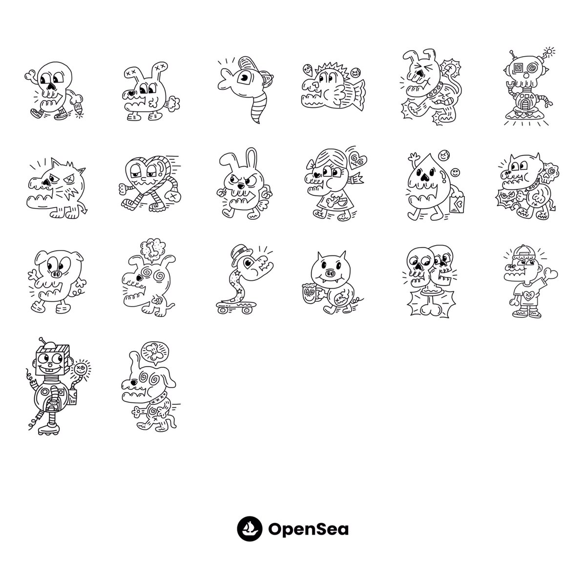 New Drop!
The Doodle Character Cartoon Finger Drawing (Black)
My Doodle Character Cartoon Were Sketched By My Finger Every Single Pieces 0.008 - 0.009 $ETH

opensea.io/collection/the…

#ETH #Ethereum #NFTCommunity #NFTCollector #Cartoon