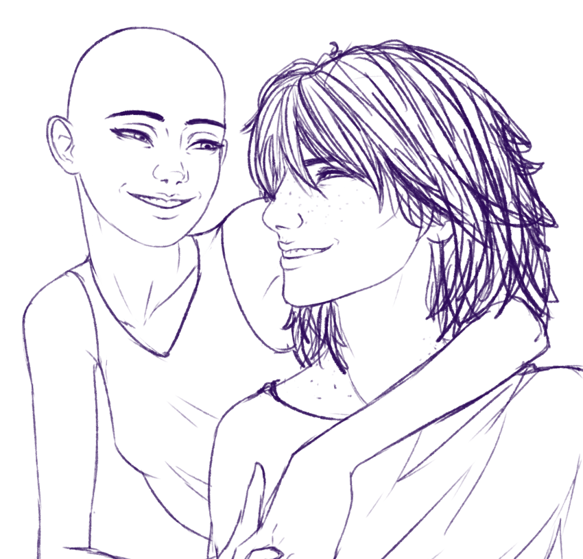 Xithrai's tweet photo. A nice wholesome KatCam sketch! #ttrpg #cthulhutech https://t.co/Tb0rQydOKM