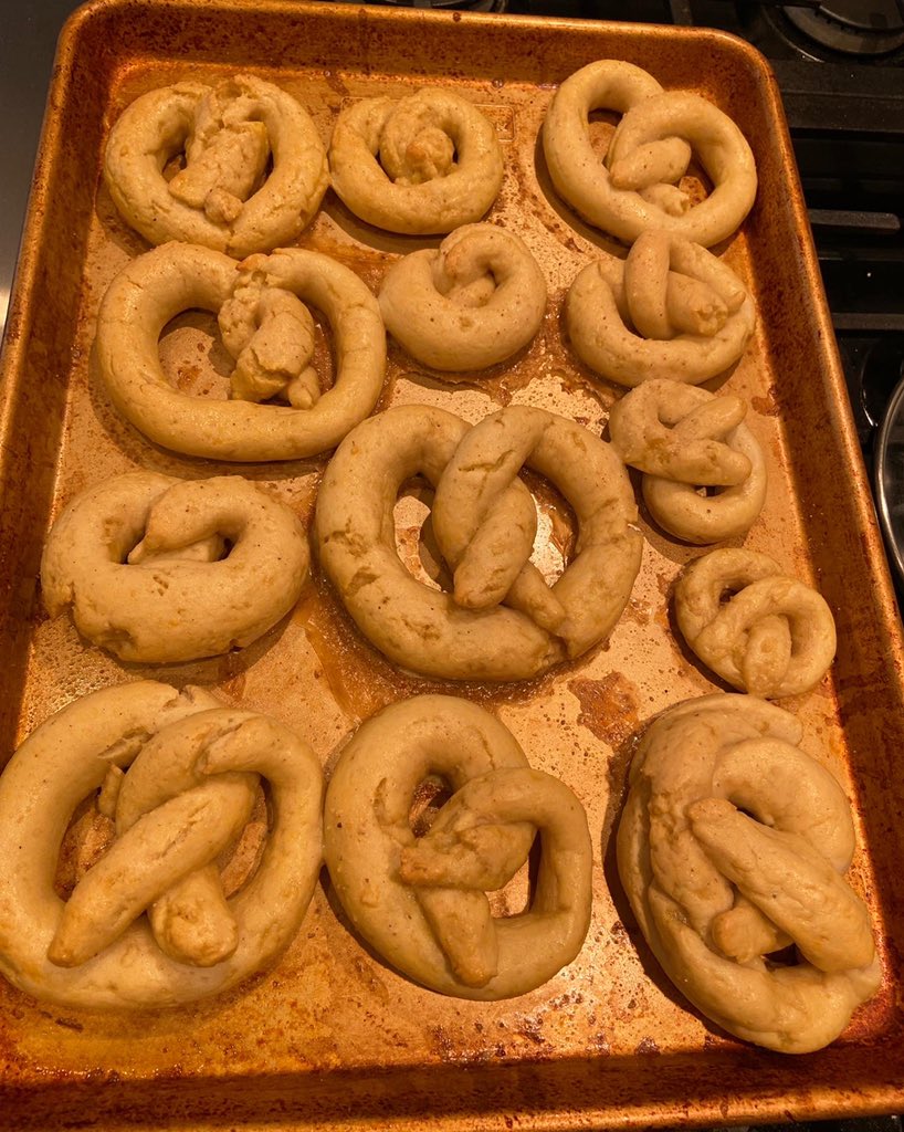CharleneGroome's tweet photo. My girls and I made pretzels! We made a batch of #glutenfree ! And, they taste good. 
#gfbaking 
#celiacfriendly 
#SundayFunday 
#sundayvibes https://t.co/r8oP7XfOkt