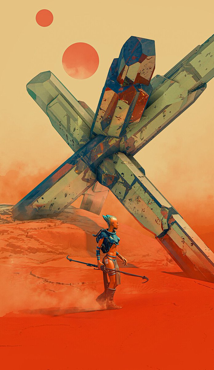 solo science fiction weapon desert aircraft airplane 1girl  illustration images