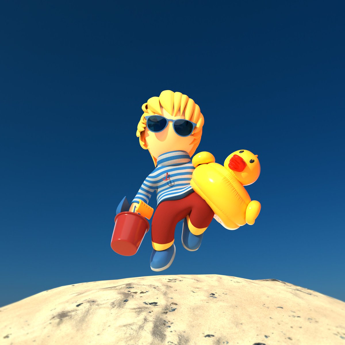 Couldn't resist  to render a different camera angle for Runner #15  😎 🌞🦆⛱️

Collab with 
<a href="/krenskiy/">Dima Krenskiy.eth</a>

👉What The Duck Collection: 
foundation.app/collection/wtd

👉Runners Collection:
foundation.app/collection/run…

#NFTs #NFT <a href="/foundation/">Foundation 🌐</a>
#NFTcollection #cryptoart #NFTart