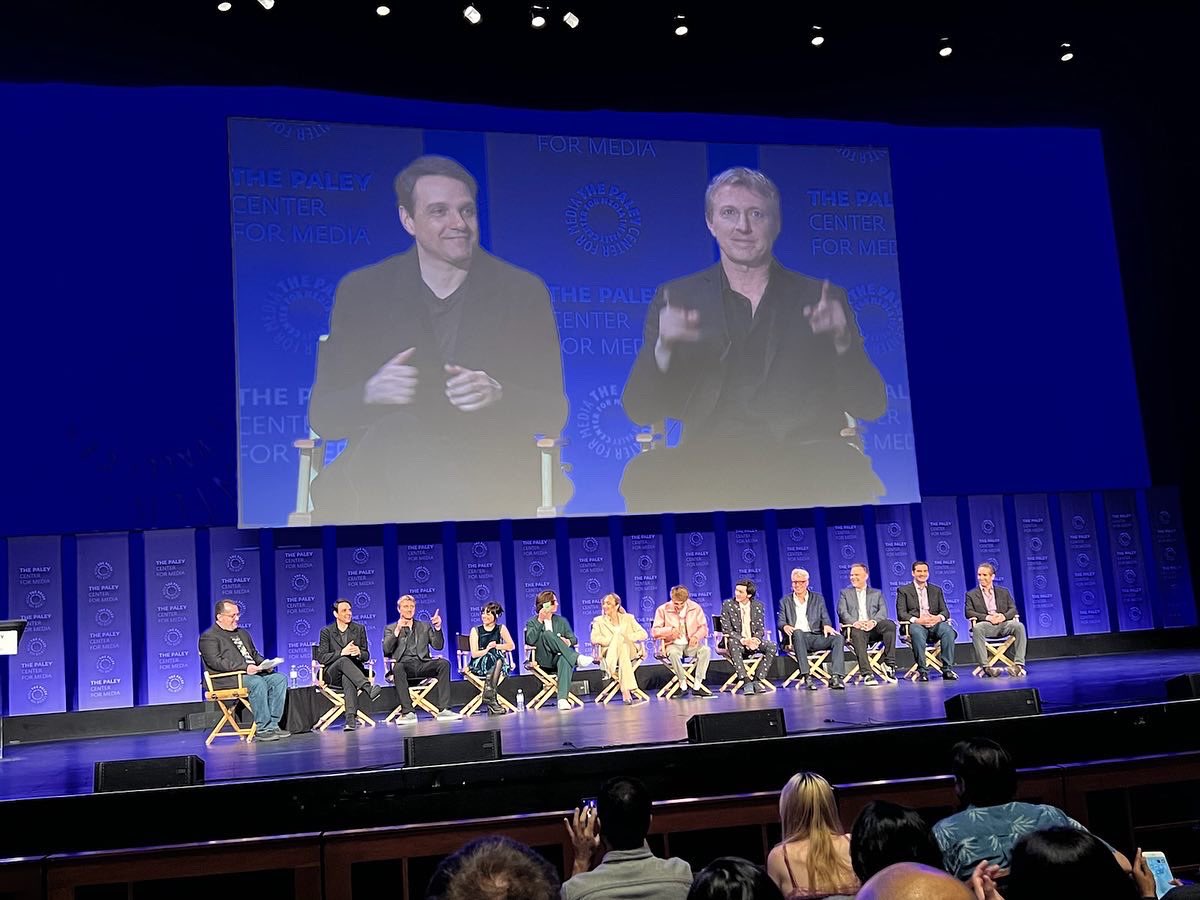 WilliamZabka's tweet photo. Great Friday night @paleycenter with team @CobraKaiSeries — thx to the fans for coming out! 🦅👊🏻🥋 https://t.co/fbpFheYMm5