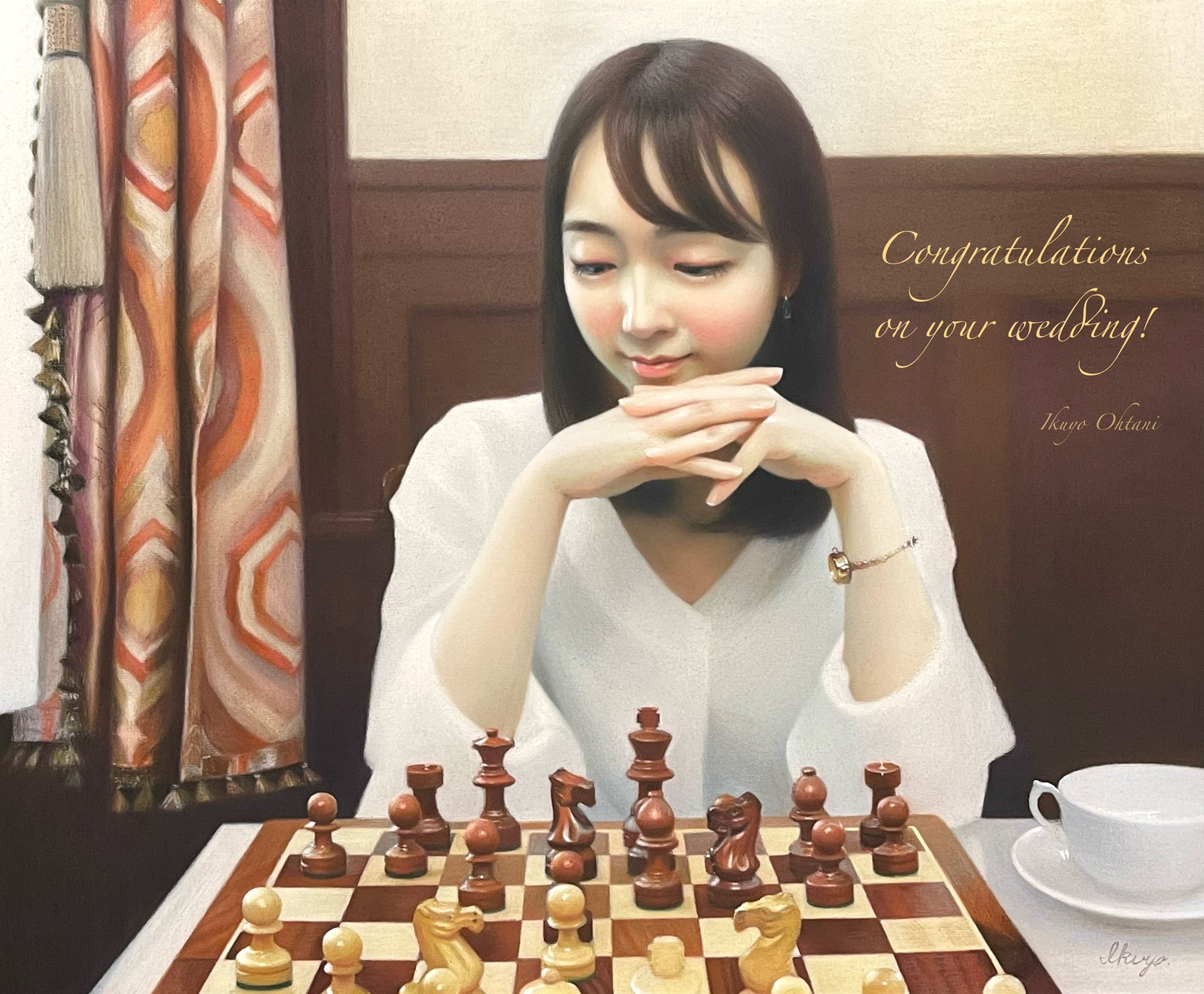 大谷郁代、Beautiful　Day、希少な画集より、新品高級額・額装付 大谷郁代、Beautiful Day、希少な画集より、新品高級額・額装付