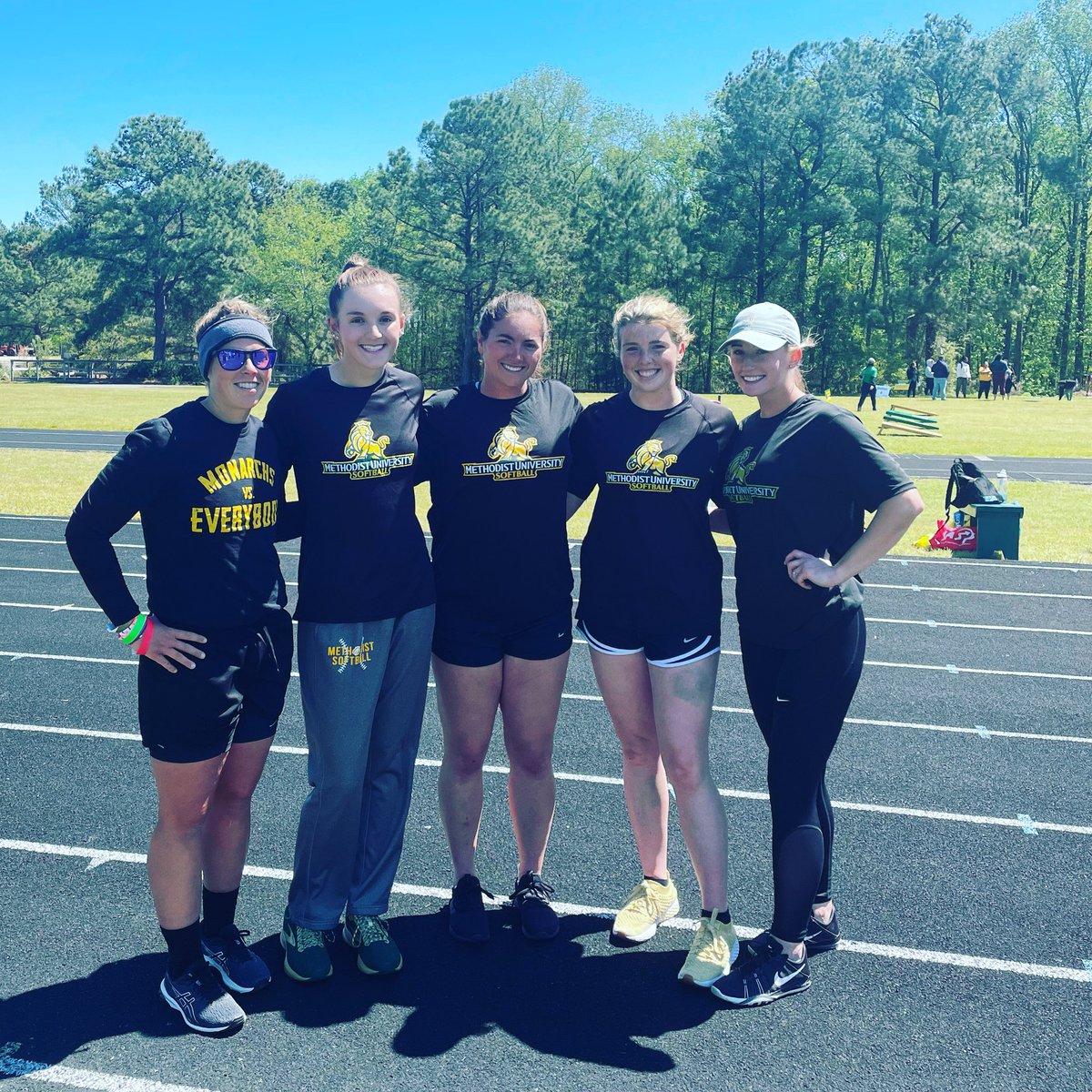 MUMonarchsSB's tweet photo. Some of our players participated in the Champions Challenge today on campus. They absolutely crushed it by coming in 2nd place!!! Way to do your thing Callie, Haley, Rebekah, and Meaghan! 2nd isn’t too bad when they came behind Coach Alex’s team that consisted of other MU coaches https://t.co/LI2PpwN2eK