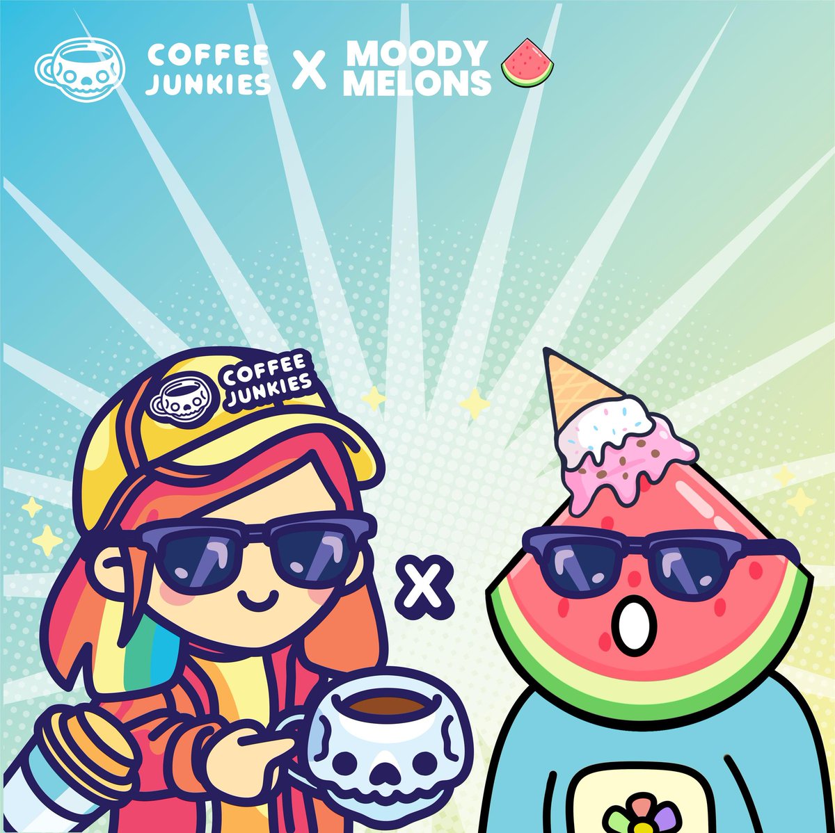 moody_melons's tweet photo. Meet our new frens Coffee Junkies☕️

💫 Giving away 5 @coffeejunkienft WL 💫

✅Follow @moody_melons and @coffeejunkienft 
✅Like + Retweet
✅Tag frens

#giveaway #Whitelist #WhitelistGiveaway https://t.co/7fL3kdFRao