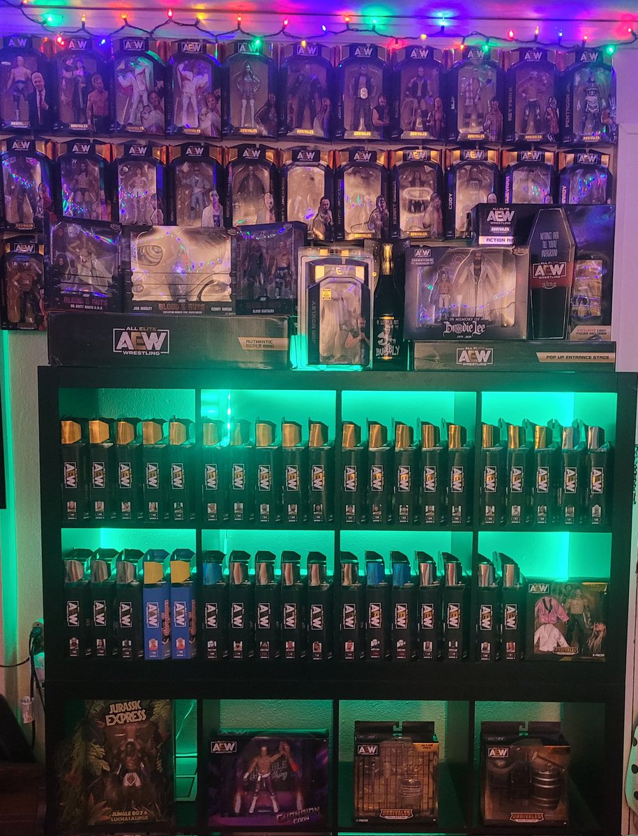 kalel7533's tweet photo. My collection.  I need more room. @RingsideC @AEWbyJazwares https://t.co/EaRMj8bADn