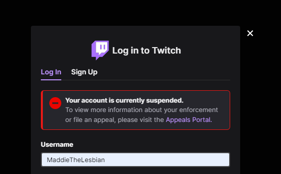 MaddiesALesbian's tweet photo. So @TwitchSupport is there a REASON I'm banned for saying the word dyke in a chat I mod when reclamation is within TOS? We were having an educational discussion on what reclamation is.

I've never done anything wrong and this was INSTANT

7 days without streaming will destroy me. https://t.co/RdryOOyCaM