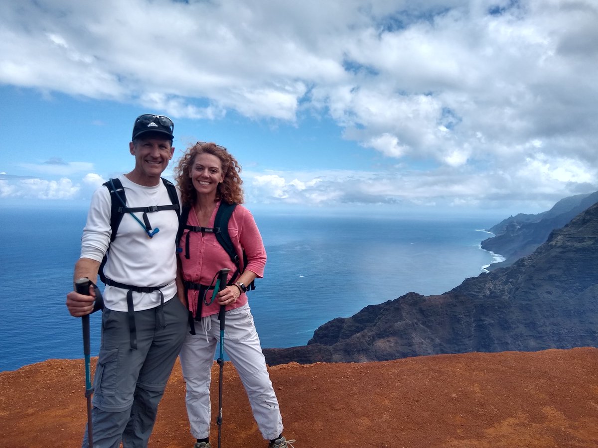 kkallaher's tweet photo. @DanRather Na'pali coast hike two weeks ago. https://t.co/J72LxtBH2a