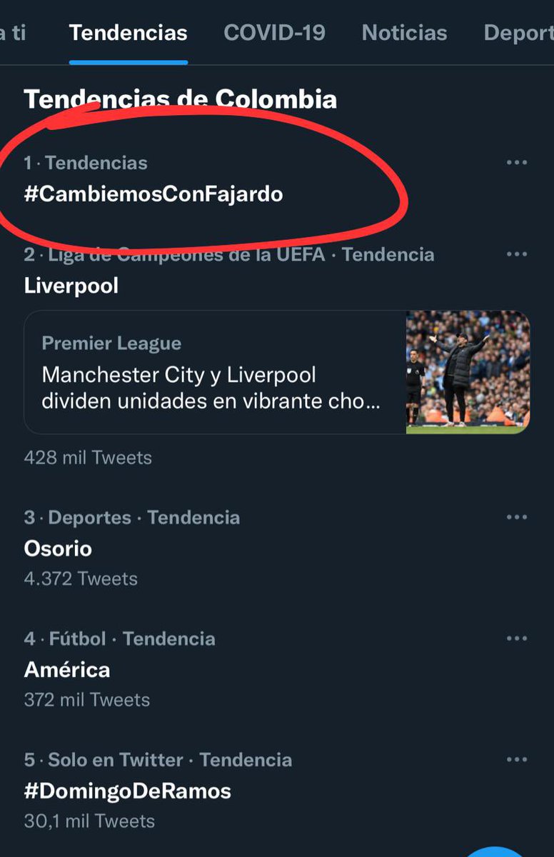 sergio_fajardo's tweet photo. Si algunos medios nos quieren invisibilizar, la ciudadanía se encarga de hacerse escuchar. ¡Somos tendencia #1 en Colombia! Gracias voluntarias y voluntarios. #CambiemosConFajardo 💚❤️💜

Pueden conectarse aquí: https://t.co/ZUdcT3XBDZ https://t.co/qiyNaSxtgc