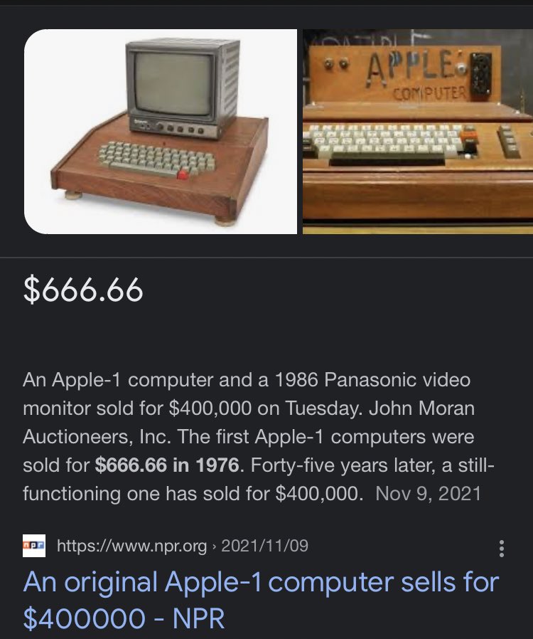 One of the first Apple computers sells for $400,000 : NPR