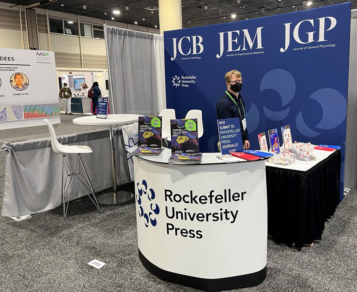 JCellBiol's tweet photo. Great opening day for the #AACR22 Exhibit Hall! Visit us in Booth 2113 to pick up our Cancer Collection 2022, puzzles, &amp; information about publishing your #cancer research. Not in New Orleans? View the PDF: https://t.co/PSXKvyShrA &amp; the online collection: https://t.co/pfiTxQQsC8 https://t.co/s6XxOFv1gV