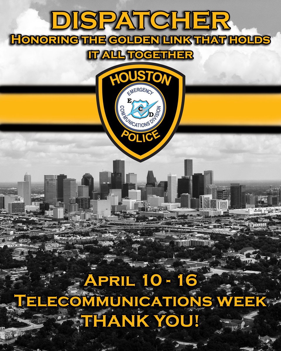 houstonpolice's tweet photo. This week is National Public Safety Telecommunicators Week in which we honor our #1stFirstResponders. 

A huge shout out to our dispatchers and the work they do to keep our officers and Houstonians safe!

#OneSafeHouston 
#HPDDispatch 
#NPSTW2022 
#NPSTW https://t.co/M57pNi969n