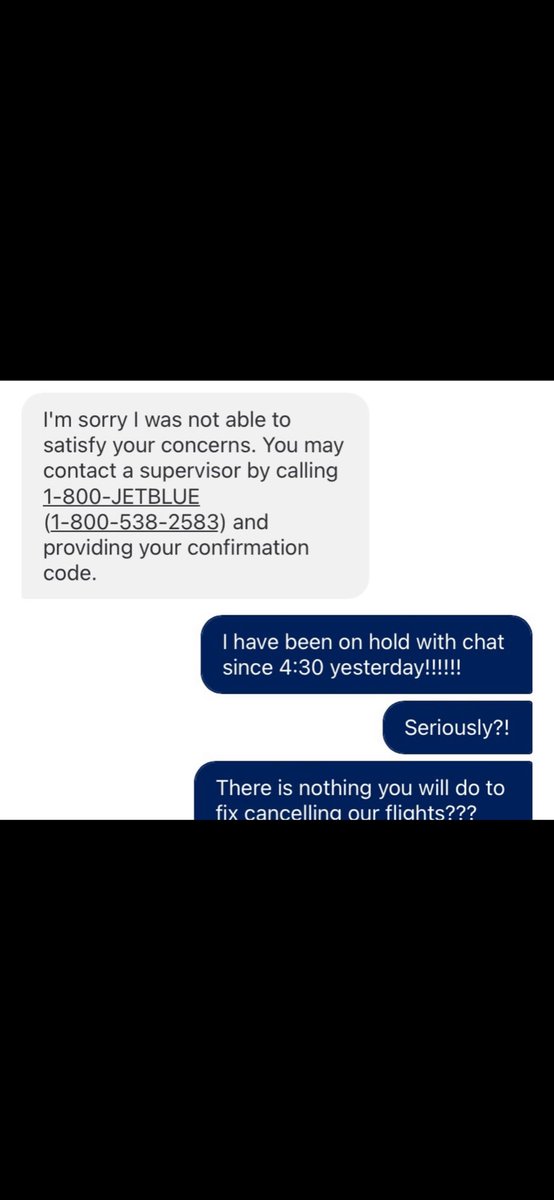 hammertweet10's tweet photo. (3/3) @JetBlue  customer service is 💩 #JetBlue https://t.co/fMQDIwYpk9