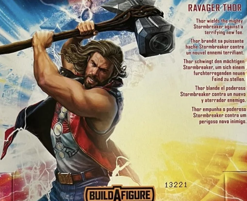 ThorUpdate's tweet photo. New Ravager Thor promo art with a new character description:
“Thor wields the mighty Stormbreaker against a terrifying new foe.” https://t.co/lc08jJIEht