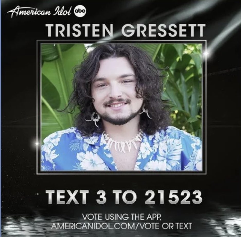 PCHS Senior, Tristen Gressett is in the top 24 on American Idol. Please go vote for my kiddo! He’s full of SOUL and has such a sweet spirit! You can vote 10 times each via text, website, and app! #pantherproud