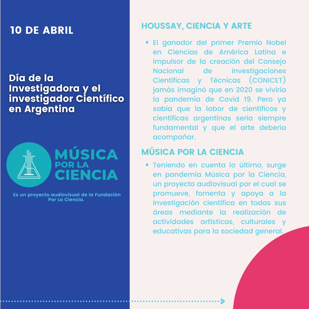 seicsunse_'s tweet photo. 10 DE ABRIL
DÍA DE LA INVESTIGADORA Y EL CIENTÍFICO EN ARGENTINA 🔬

🔬Se instituyó esta fecha en memoria al nacimiento del doctor Bernardo Houssay (10 de abril de 1887).

📚 Fuente: Ministerio de Cultura de la Nación Argentina

#Seics #ciencia #HaciaElFuturo #scientist #science https://t.co/P0DWrIQT3P