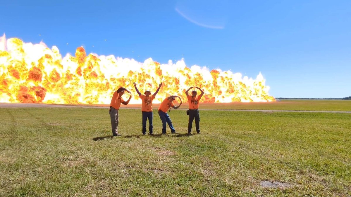 BILLWALSHTV's tweet photo. Pyro team today!  Spelling out… well… pyro!  #firewalkers @FirewalkersP https://t.co/oOKTjuFAfc