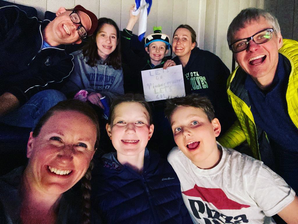 rkapaun's tweet photo. East Siders at the Wolves game. #packpix https://t.co/jxSj2YFB4O