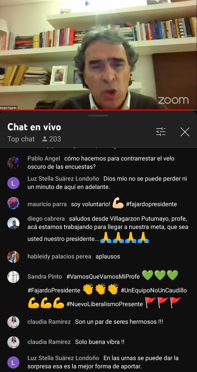 Edwin_MoraGomez's tweet photo. Se agotaron los boletos en Zoom, tocó habilitar YouTube. Esto está creciendo. Comenzó la remontada. #CambiemosConFajardo https://t.co/j8SLDLXykf