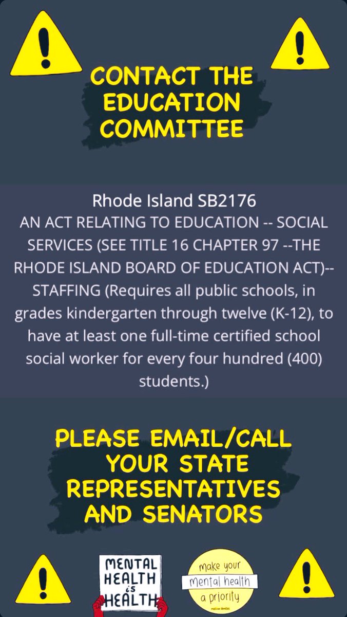 haleytravieso04's tweet photo. Please take the time to help support RI SB2176.  Help our social workers help our children, THEY are our future! Email or call your representative, your senator or the education committee!! https://t.co/XVf40szh6z
