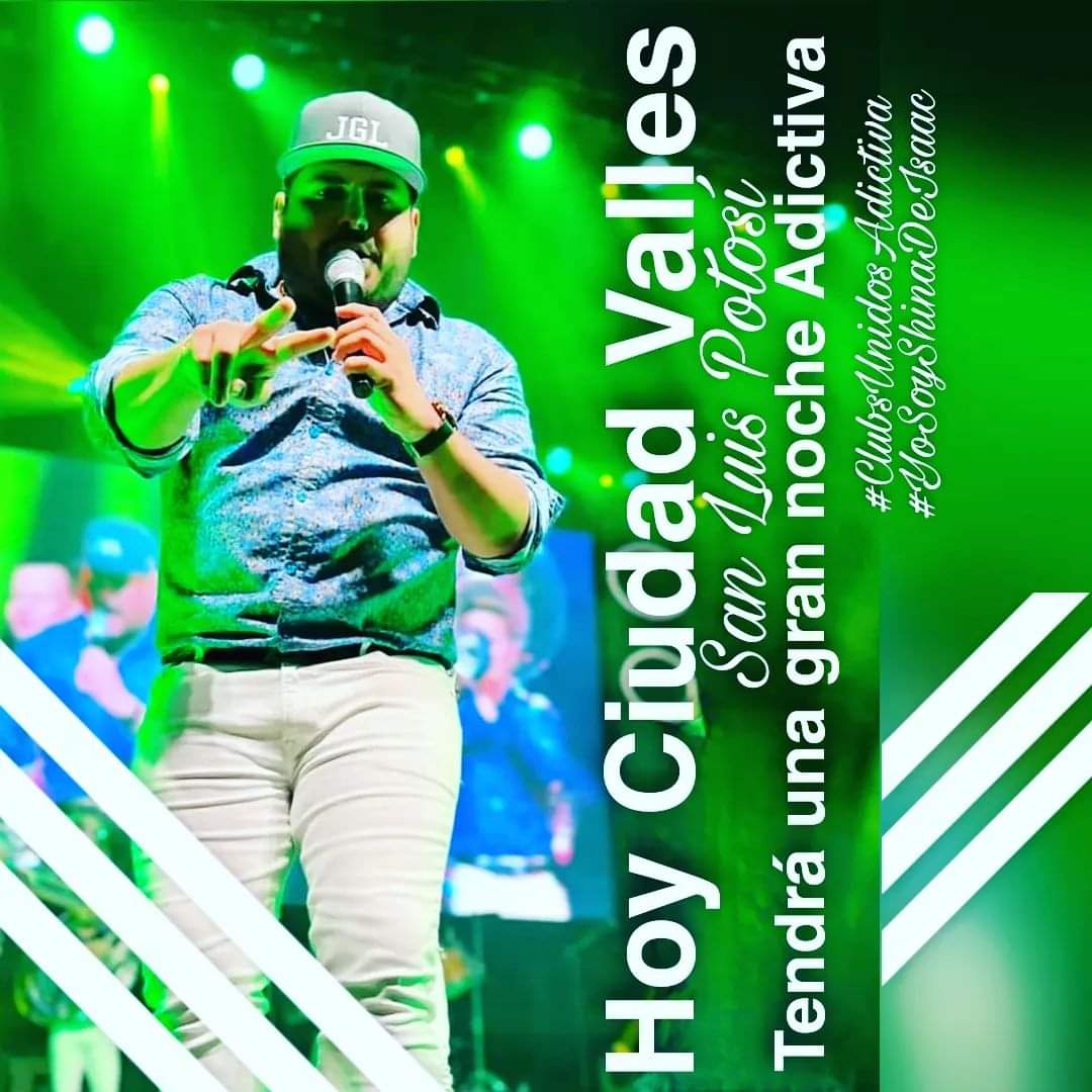 garatelua's tweet photo. ✨Hoy Domingo 10 de Abril 2022✨
Se presenta @adictivaoficial #MásAdictivosQueNunca en Ciudad Vallles en SLP 💚🎤🎼 Será una gran #NocheAdictiva #YoSoyShinaDeIsaac #LSDI #SiTeMirara  #ClubsUnidosAdictiva 
#admiramosavariosmúsicosperosolounoserobónuestrocorazón Isaac @promo_vero https://t.co/T2zfluOg0r