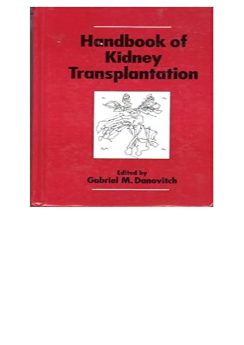READ/DOWNLOAD=? Handbook of Kidney Transplantation FULL BOOK PDF & FULL