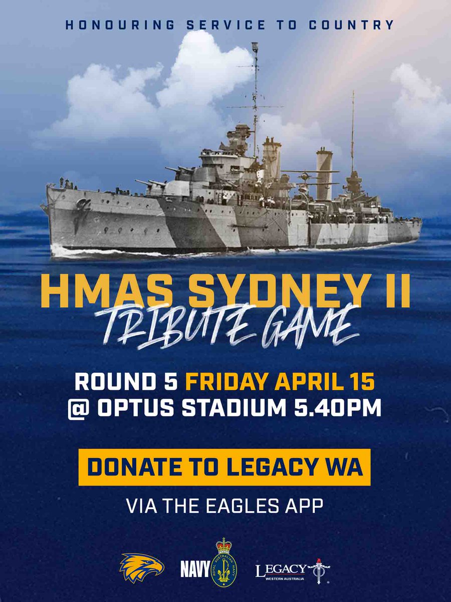 Bigger than footy. Commemorate with us on Friday and donate to @LegacyAust --> legacywa.raisely.com