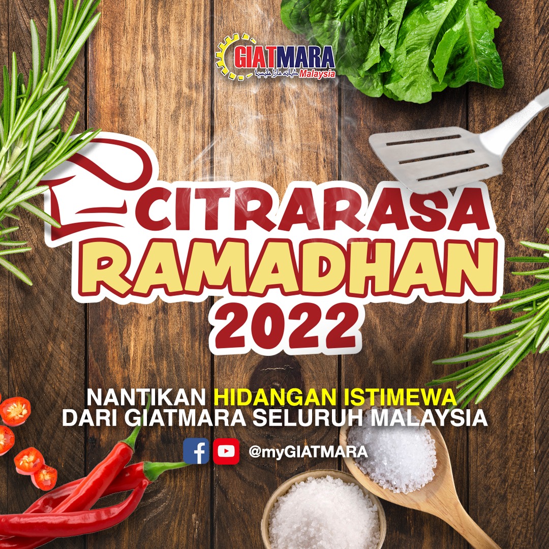 myGIATMARA's tweet photo. Ramadhan tiba lagi….tak tahu nak masak apa untuk berbuka puasa atau nak jamu tetamu di hari raya?? Jom saksikan…..CITRARASA RAMADHAN GIATMARA 2022 kembali lagi dengan menu-menu dari seluruh Malaysia. Nantikan di fb, youtube dan instagram myGIATMARA https://t.co/AetGZdqSBO