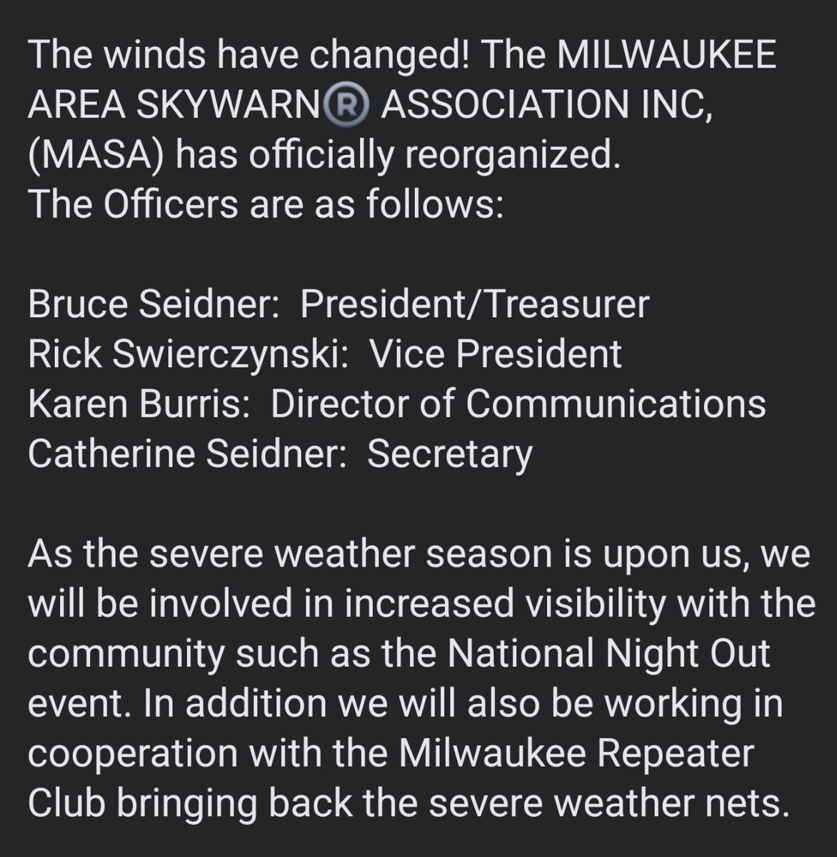 MILWAUKEE SKYWARN (@mkeskywarn) on Twitter photo 