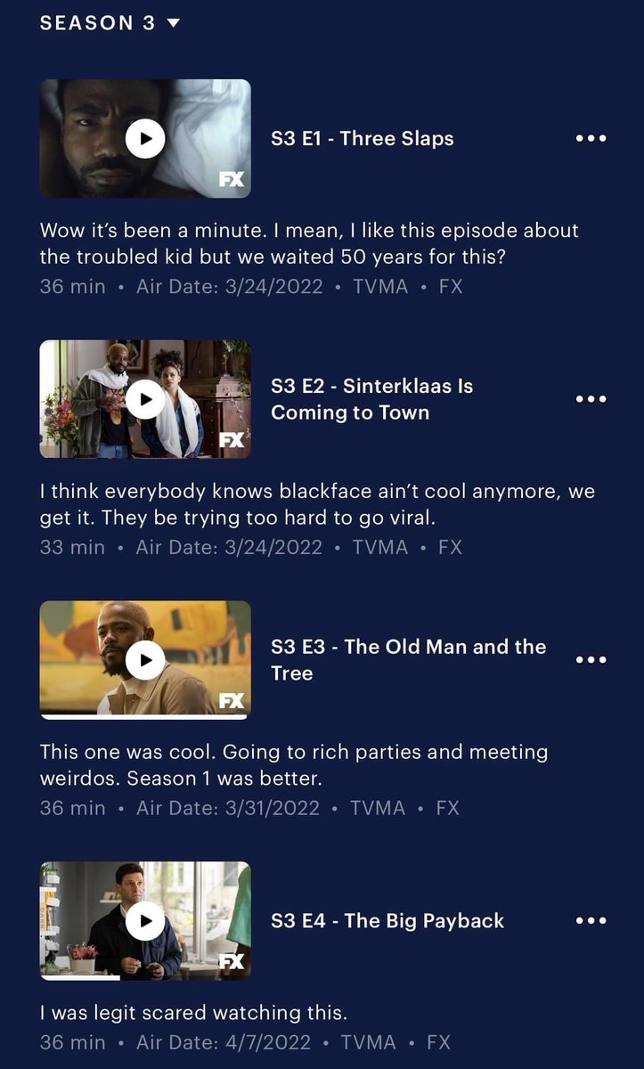 Mrs_Elmo's tweet photo. So @hulu who wrote the “descriptions” of each episode? @donaldglover #AtlantaFX https://t.co/RV9oIrSjmj