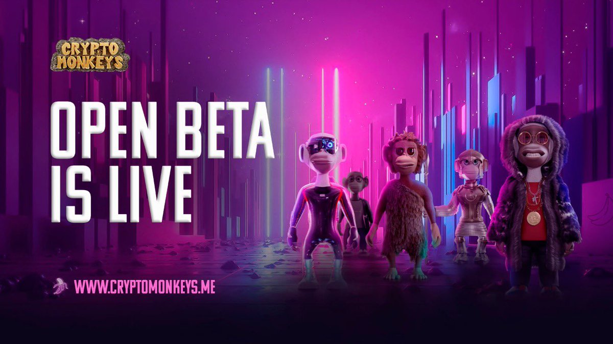 _CryptoMonkeys's tweet photo. Our game website is now live!🔛

Take the opportunity to buy your portals and check your inventory. 🔎

We are finishing the design of the new game for you to test in the beta. Beta of the game will come tomorrow.

🔗 https://t.co/hgj0EksrUe
#P2E #NFTs #BSCGem #BSC #Metaverse https://t.co/hVYV0N8Y3A