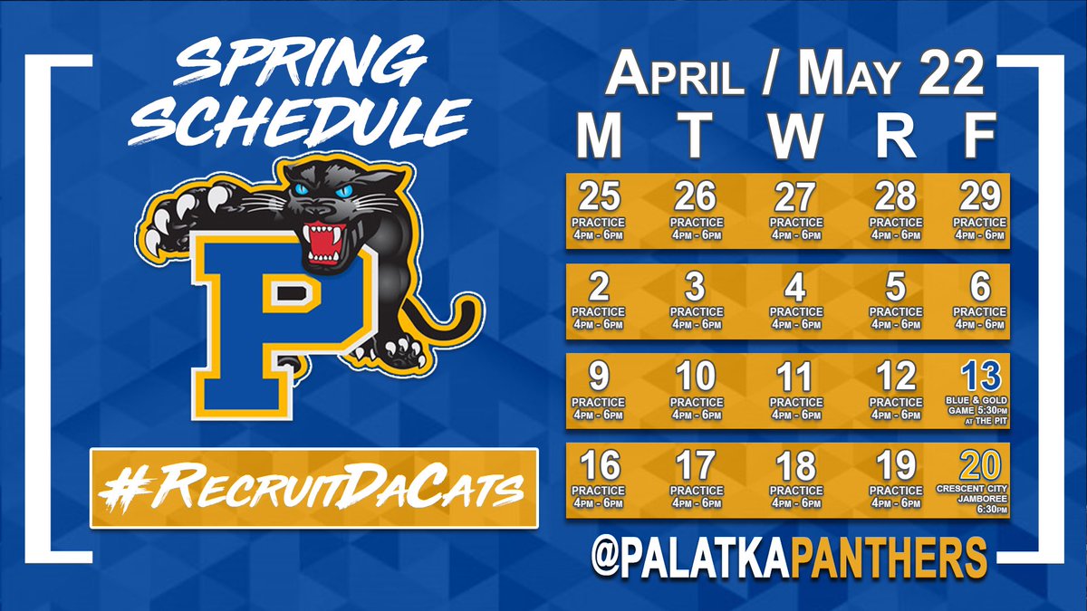 Come check out the Panthers during Spring Practice!