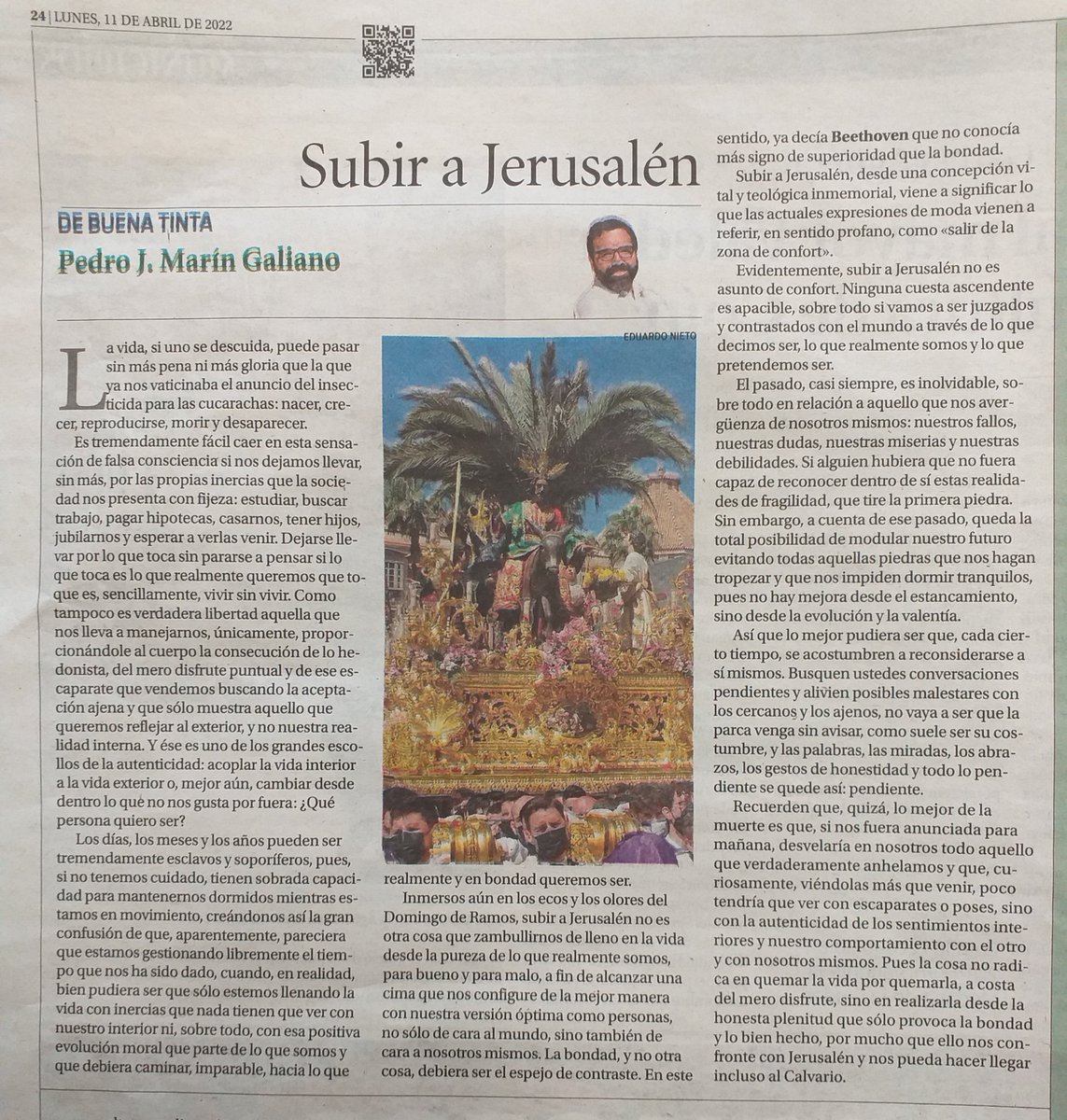 Subir a Jerusalén:laopiniondemalaga.es/opinion/2022/0…