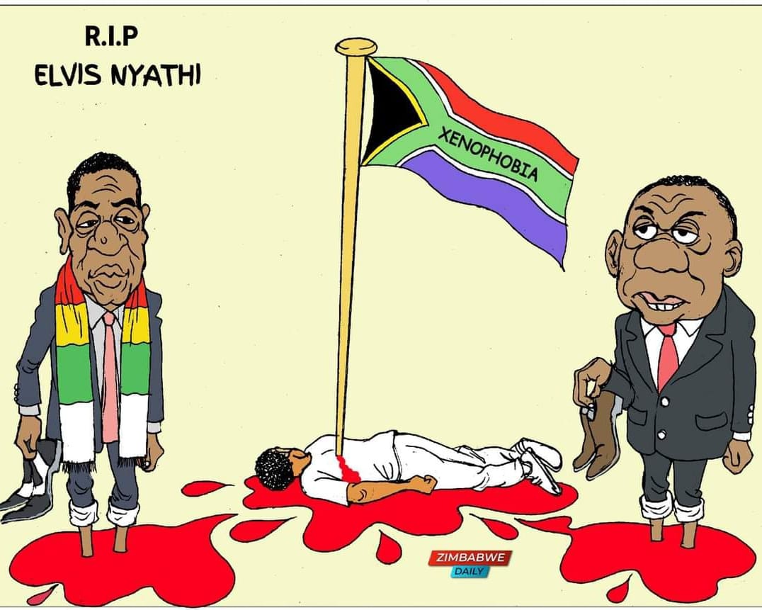 SAYAInformation's tweet photo. You are a baptized idiot if you think that Zimbabweans are "independent" when they are being killed in foreign lands while seeking for greener pastures. @ZANUPF_Official is the only albatross around our necks . Do your part in deciding Zim's destiny and register to vote. https://t.co/3TbXfNj9yA