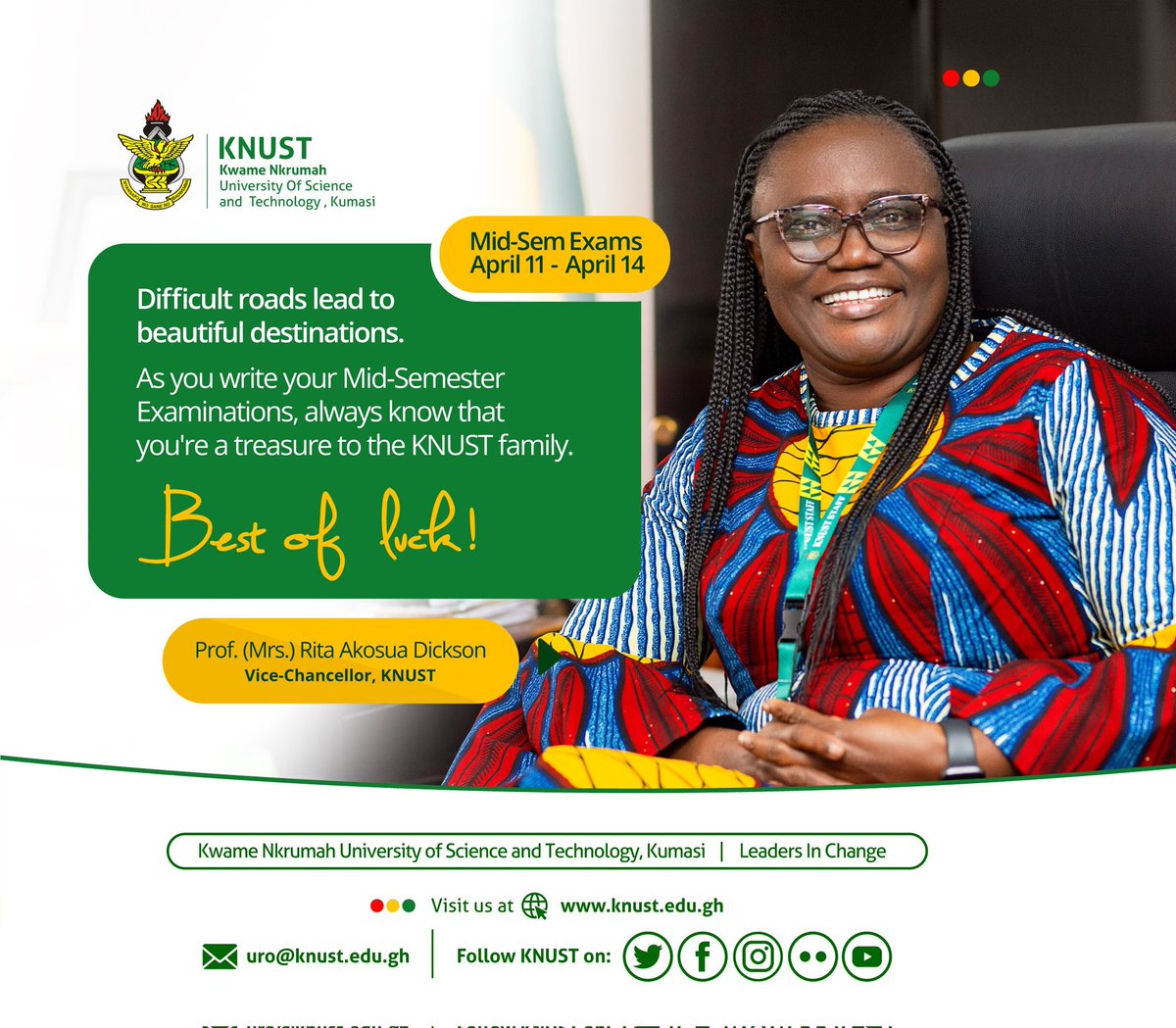 Don't give in to Panic, you're better than you think. Wishing you the Best of Luck in your Midsem exams dear KNUST Students.

#WatsuptekConnects