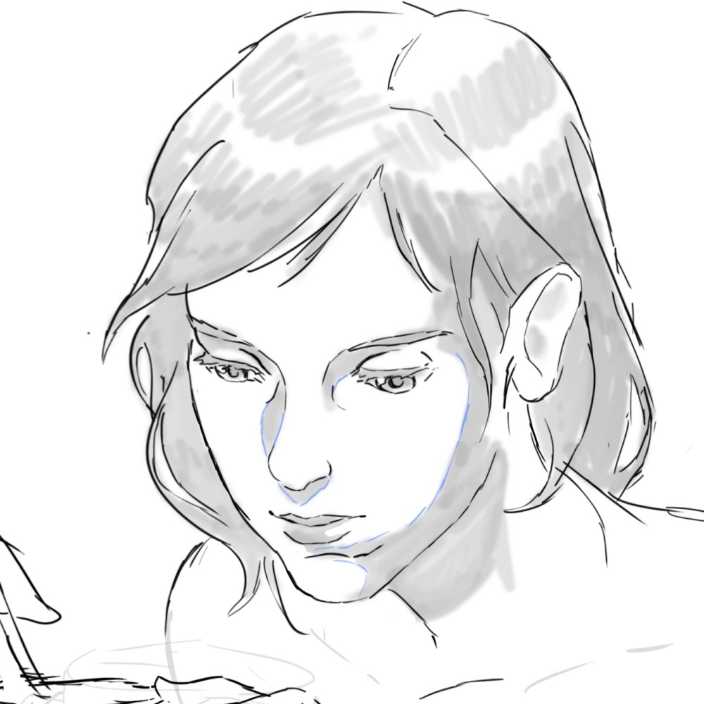 warmup and a drawing of @mothercain i was going to animate but i'm tired and its late 