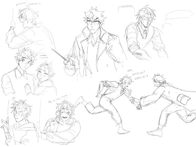 more frantic au sketches head in hands 